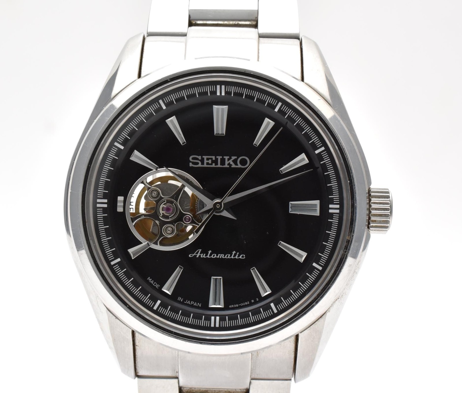 [Box,Paper] SEIKO Presage 4R38-00S0 Black Dial Automatic Men’s Watch JAPAN