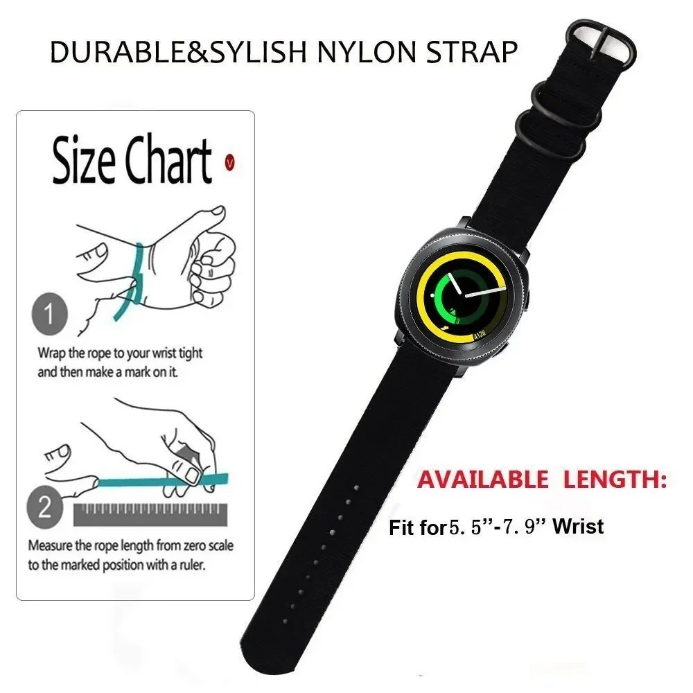 18mm 20mm 22mm Durable Military Woven Nylon Wrist Watch Band Quick Release Strap