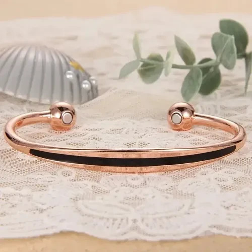 Open Copper Magnetic Cuff Bangle Bracelet Therapy Healing Energy Joint Support