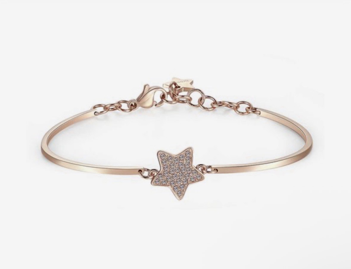 Brosway Italia Bracelet Chakra Star ‘Shine’ Rose Gold BHK364 Stainless Steel New
