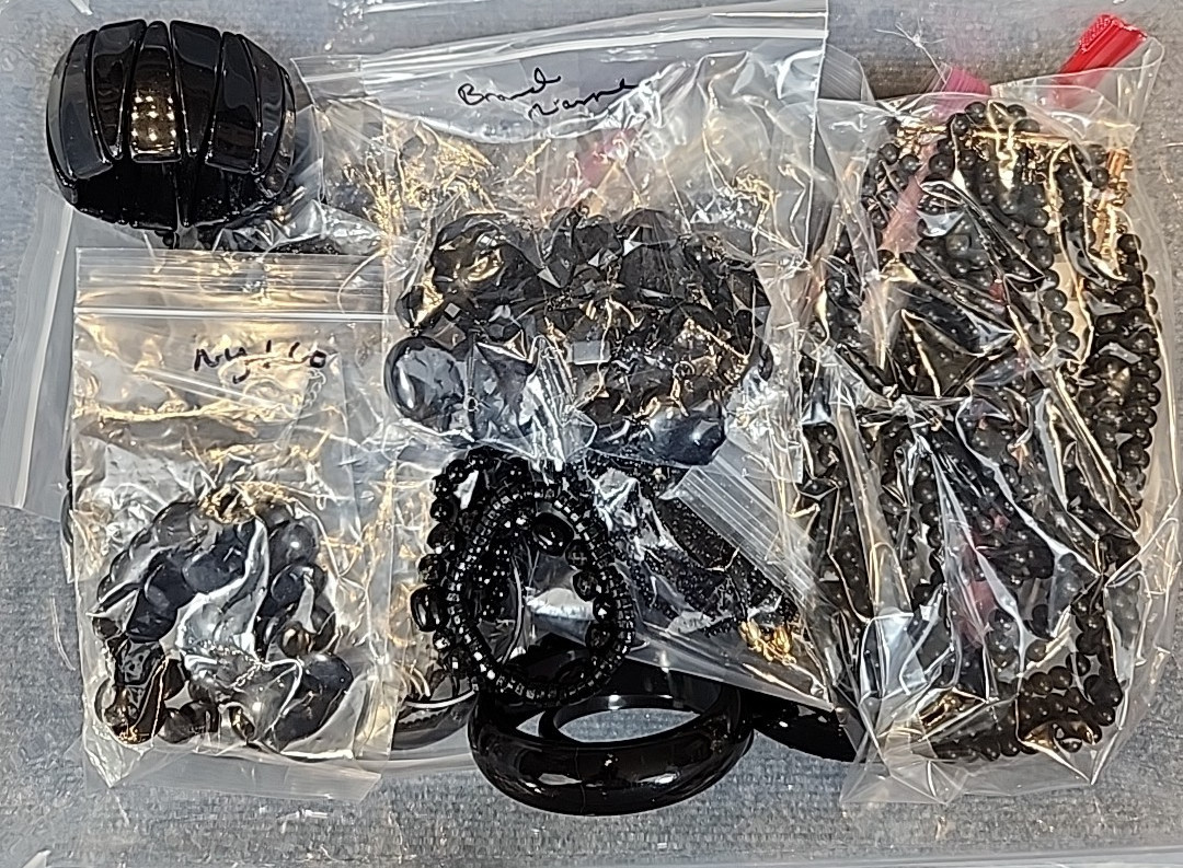 Jewelry Wearable Midnight Black Collection 5 Lbs Lot # 511 See Description