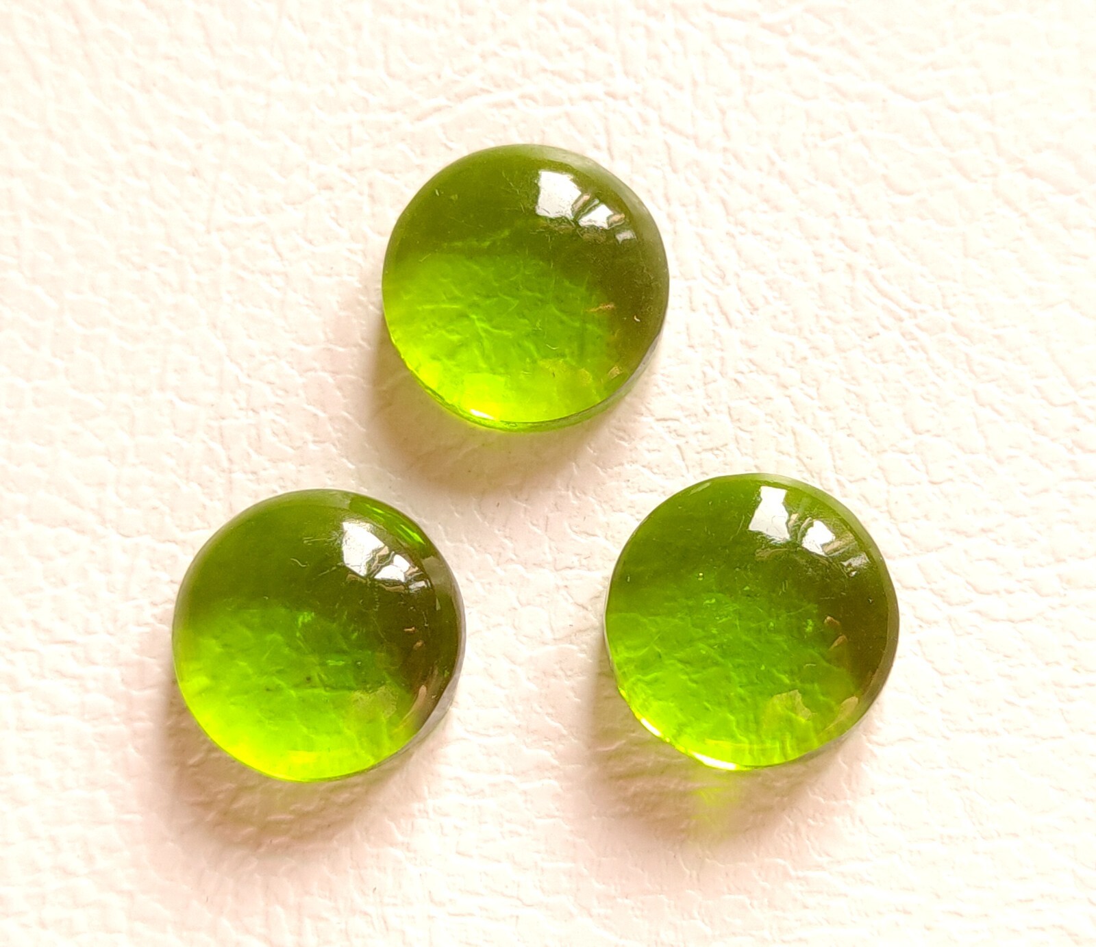 Adorable Peridot Quartz Gemstone Cabochon, Wholesale Round Shape Loose Gemstone