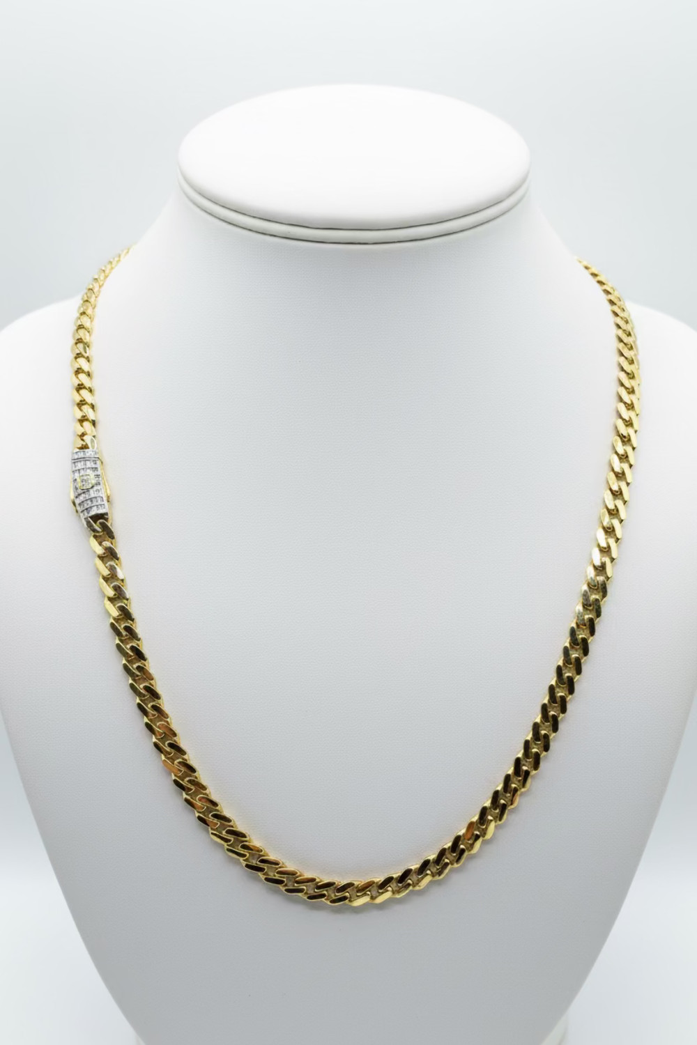 10K Yellow Gold Monaco/Italo Chain 22” – 6mm Classic Twisted Necklace Jewelry