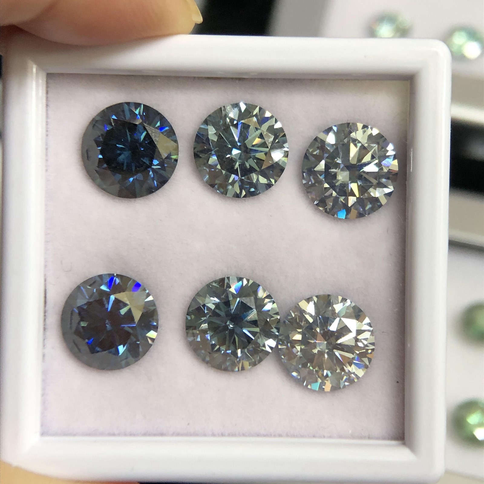 GRA Certified Loose Moissanite Stones D Colorful VVS1 All Sizes