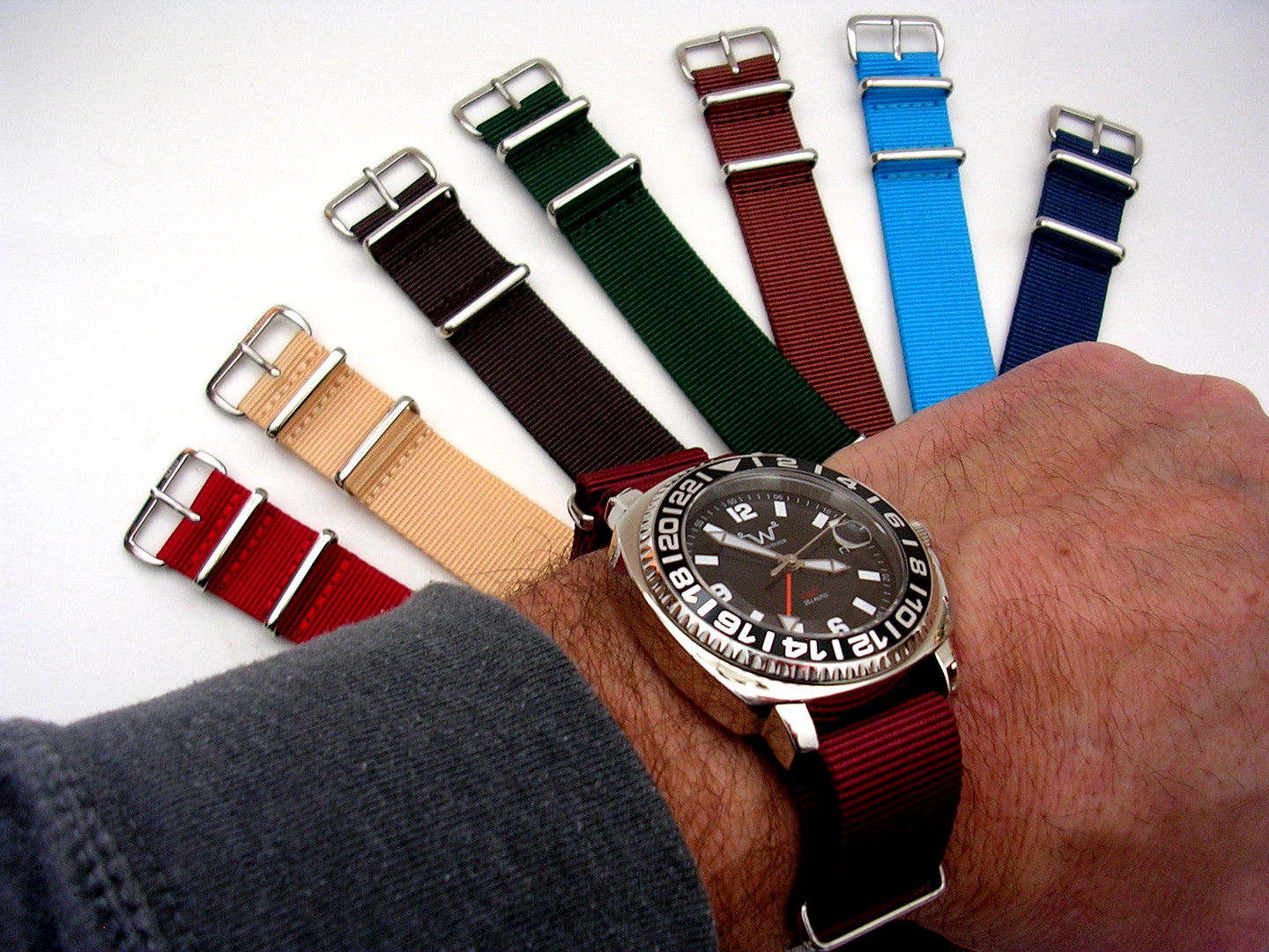 NATO ® strap watch band G10 nylon Military RAF stitch bond replacement IW SUISSE
