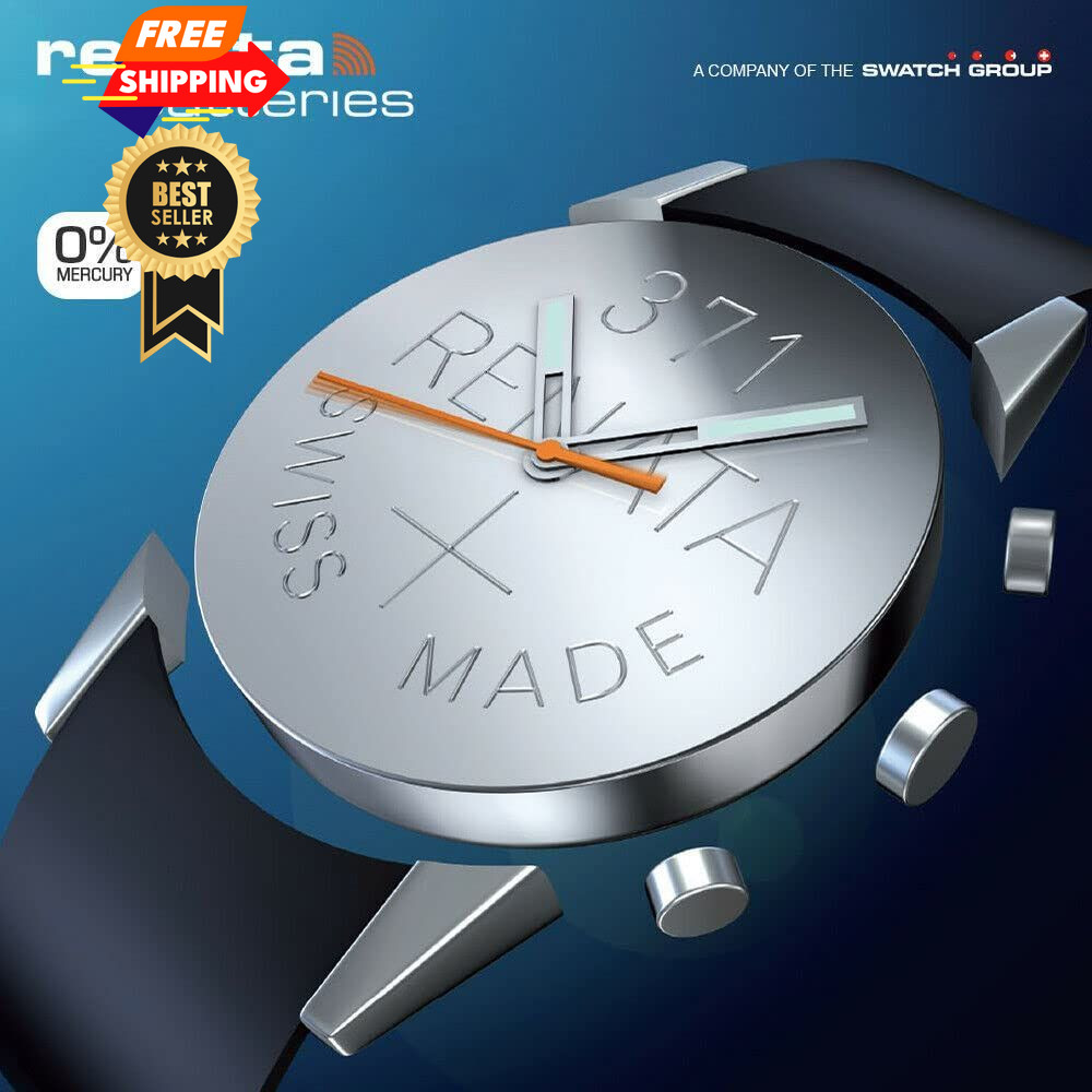 Renata 364 SR621SW Batteries – 1.55V Silver Oxide 364 1 Count (Pack of 2)
