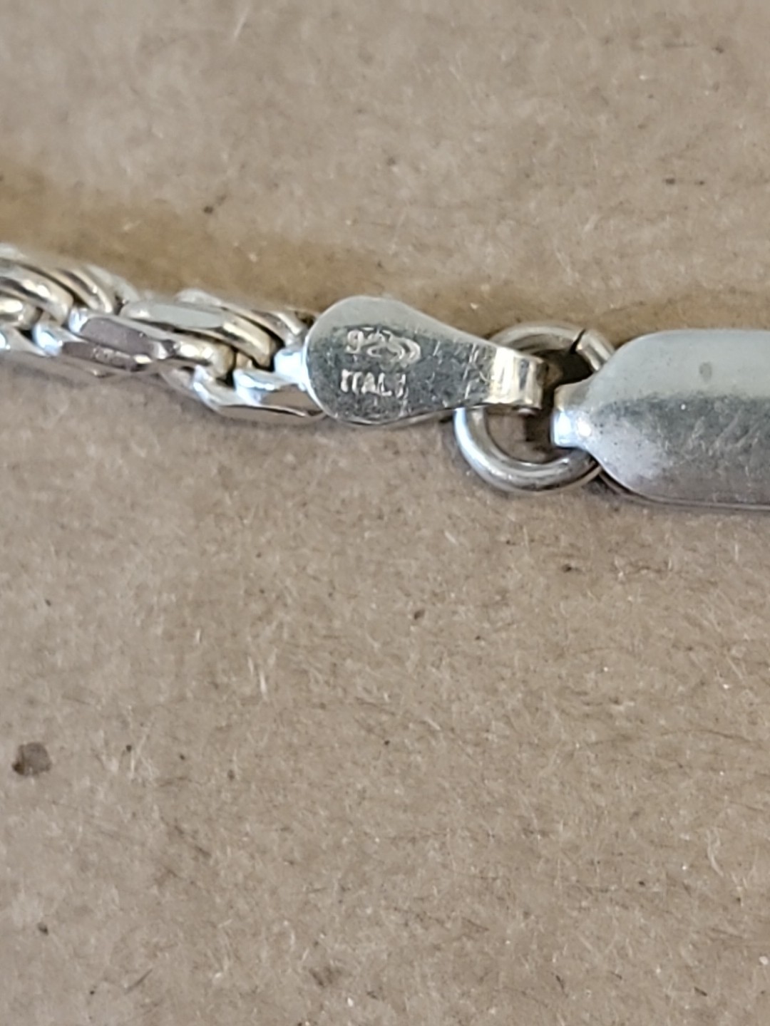 Solid 925 Sterling Silver Rope Chain 3mm 18″ ITALY 15.86 Grams Mint