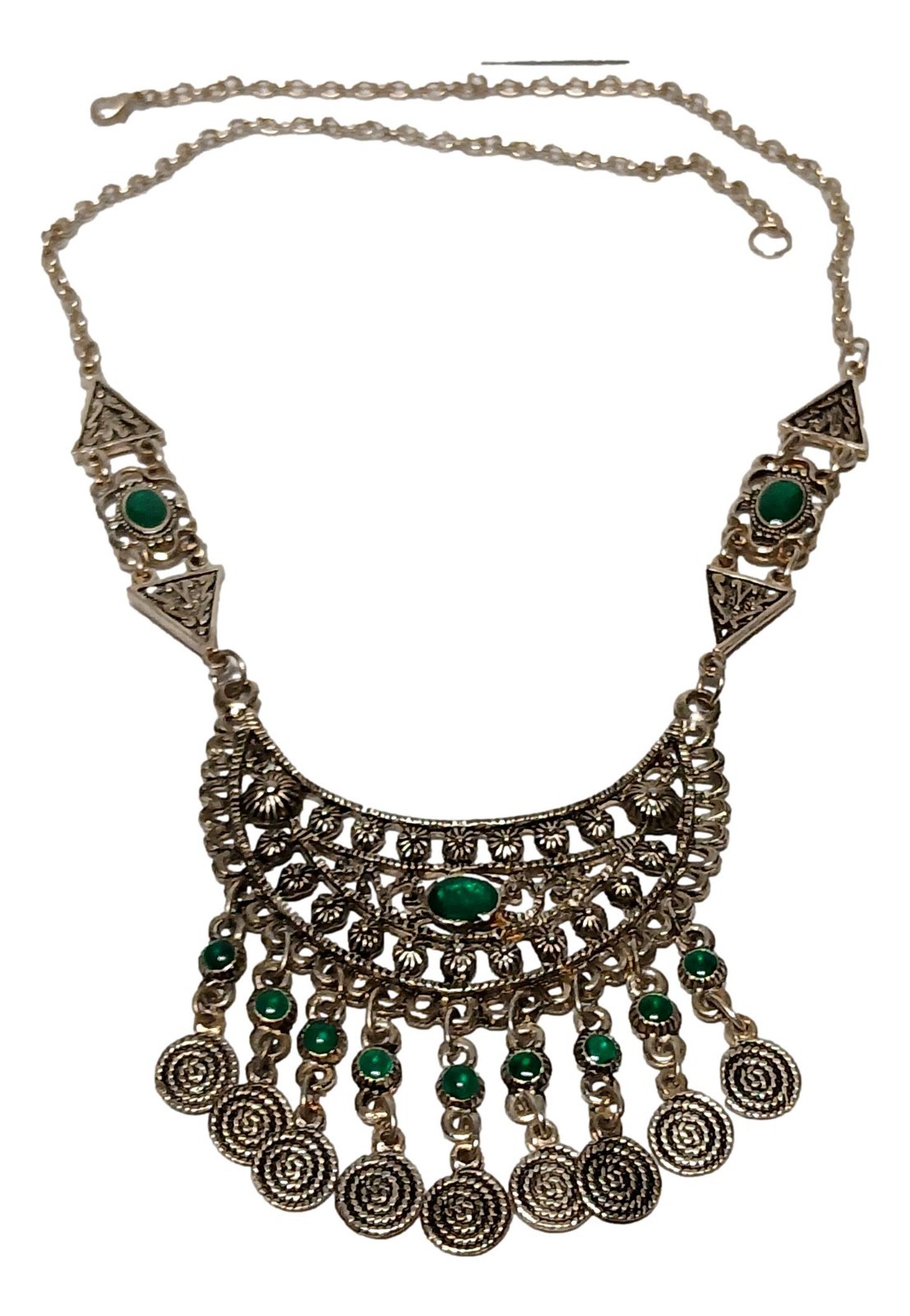 Moroccan african green artisan necklace