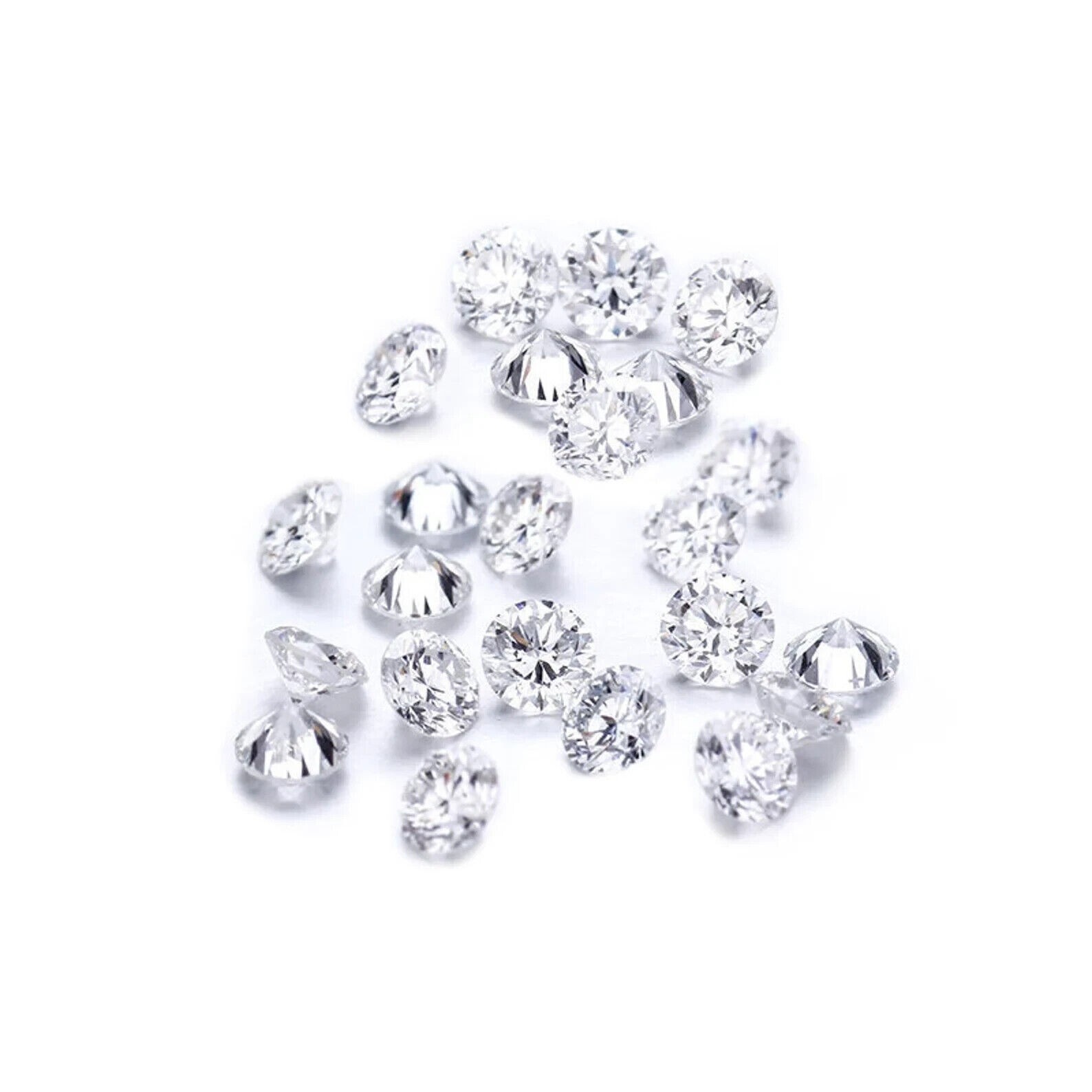 1 Ct Natural White Diamond Round Cut 2 mm 30 Pcs VVS1 D Grade GDGL Certified D5