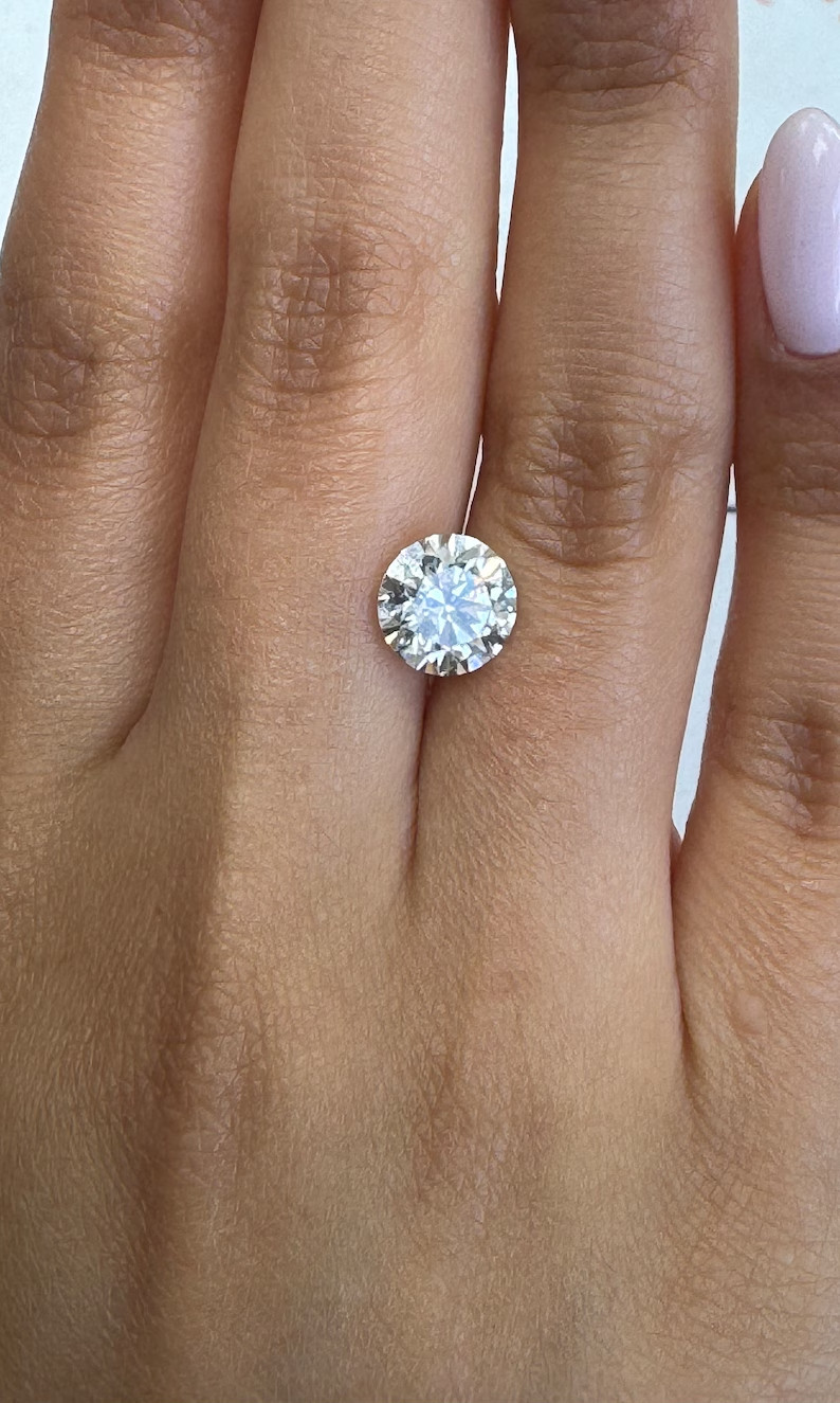 5 CT Natural White Diamond Round Cut VVS1 D Grade IDGL Certified 1 Free Gift MN8