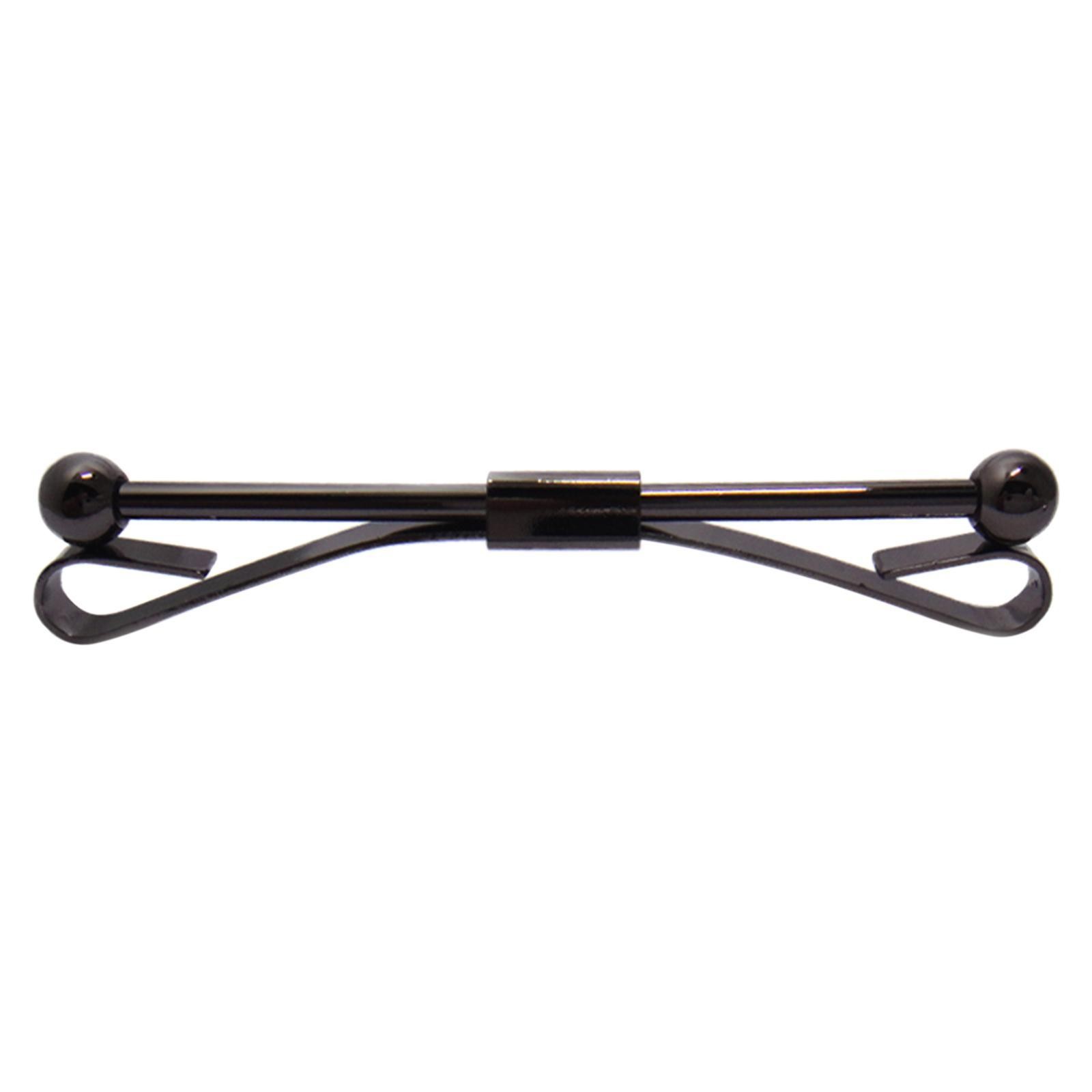 Tie Classic Clips Tie Collar Bar Pin Black for Gentlemen Shirt Suit Wedding