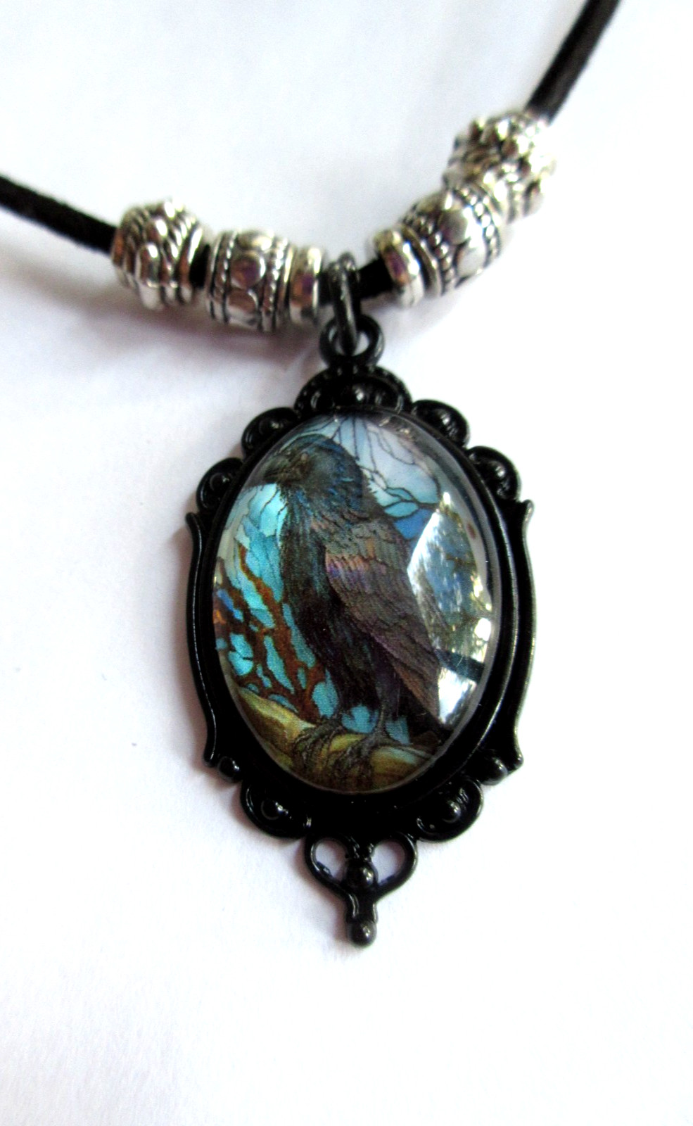 Blue Raven Necklace 17 inches