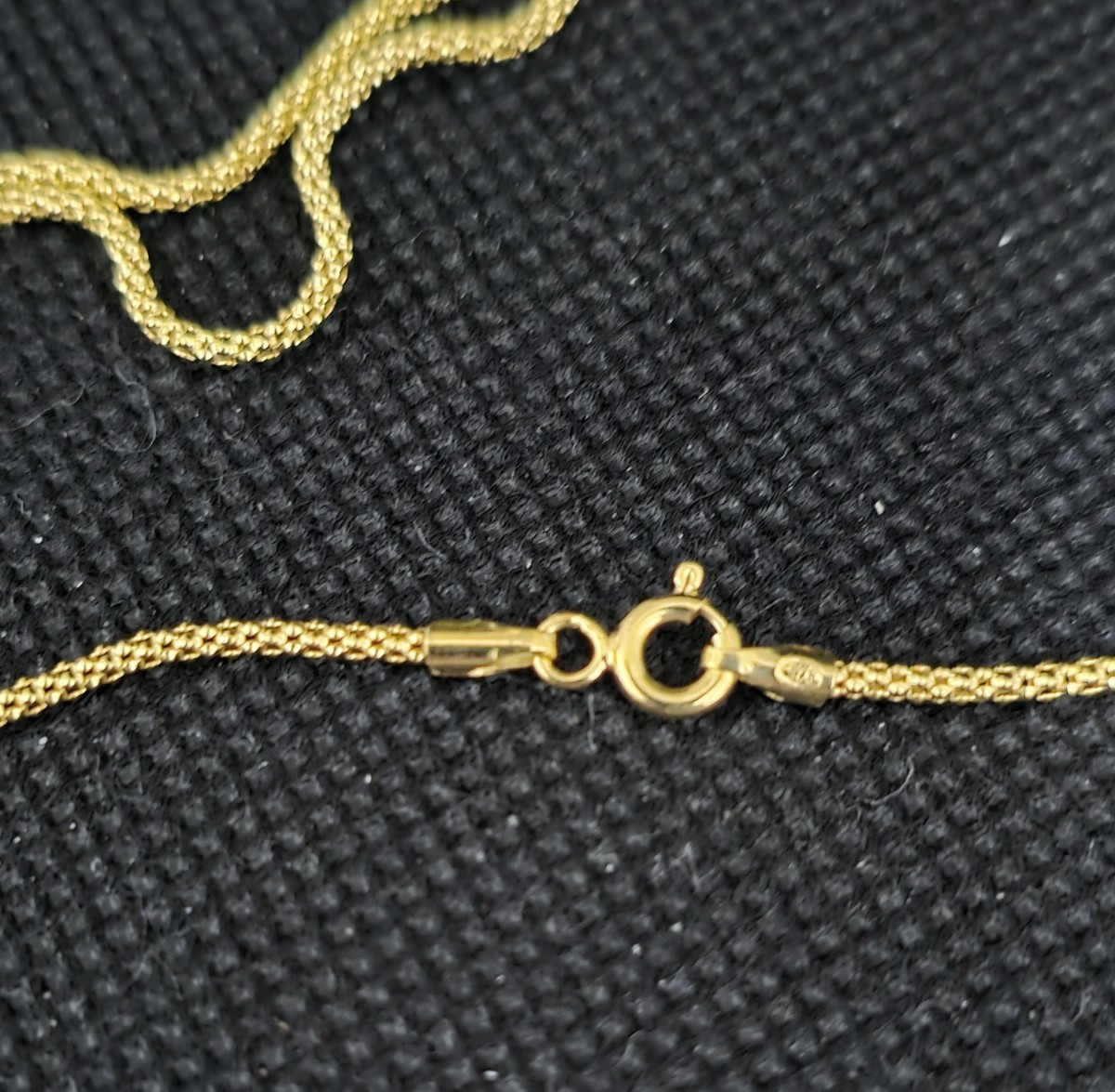 Designer Gold Vermeil Popcorn Chain Necklace 925 Sterling Silver 18″ 1.75mm