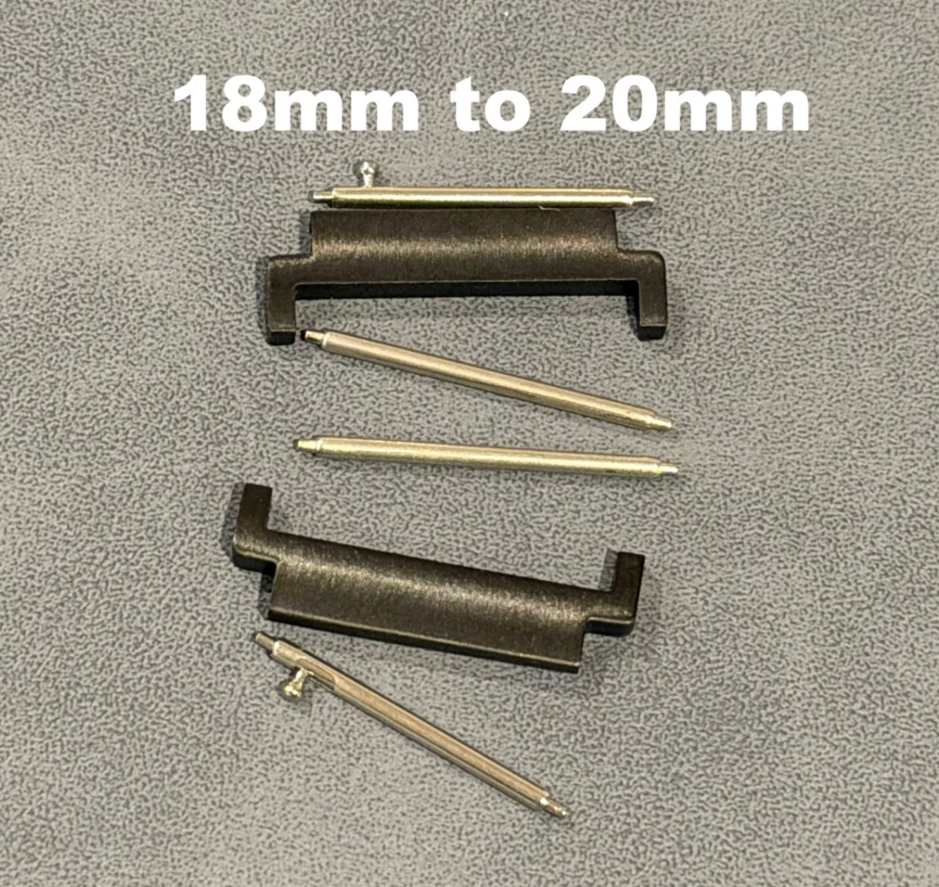 18mm to 20mm Watch Strap Adapter – Black Lug Converters for Casio AE-1200WH