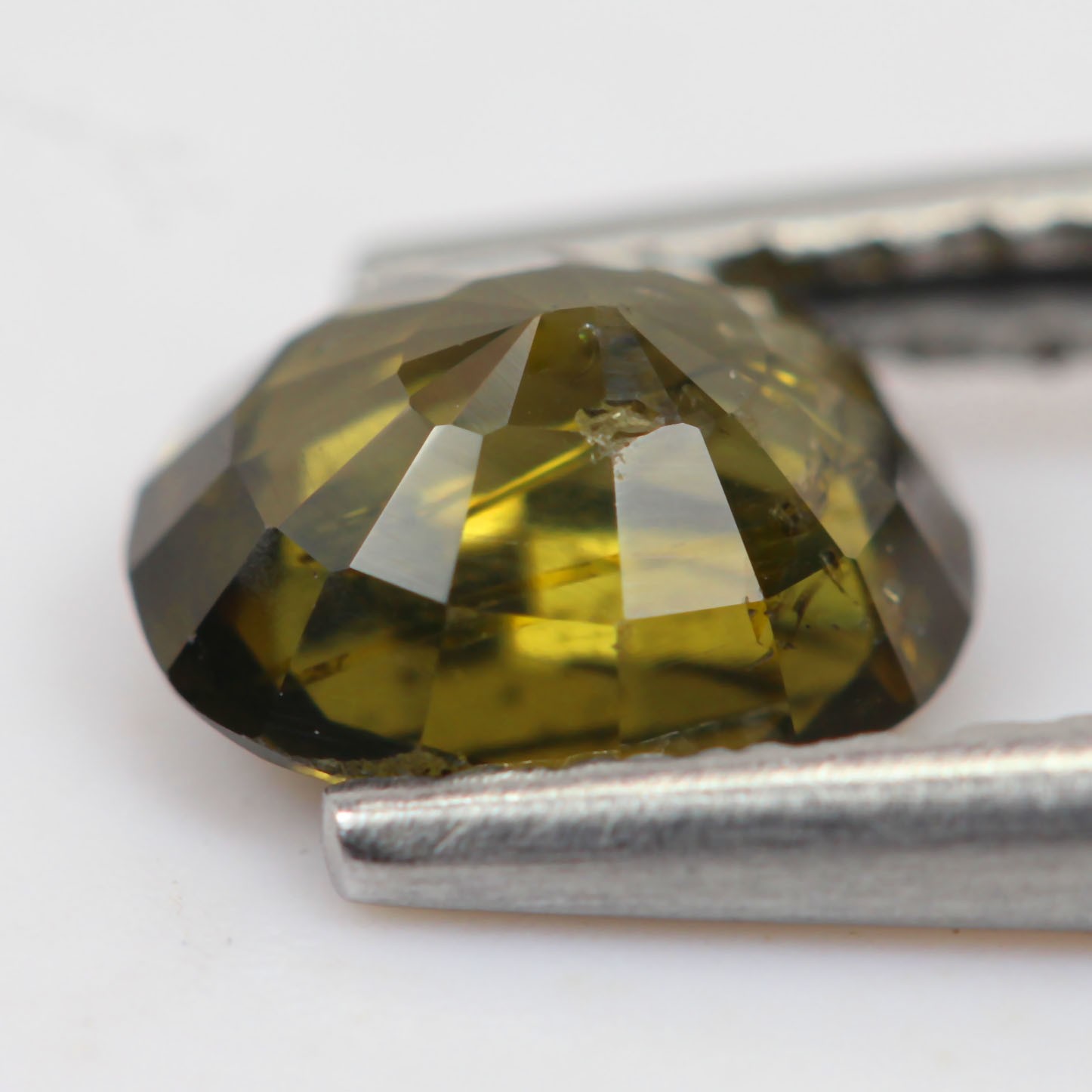 1.25 Cts Oval Shape Natural Zircon Yellowish Green Loose Gemstone From SriLanka