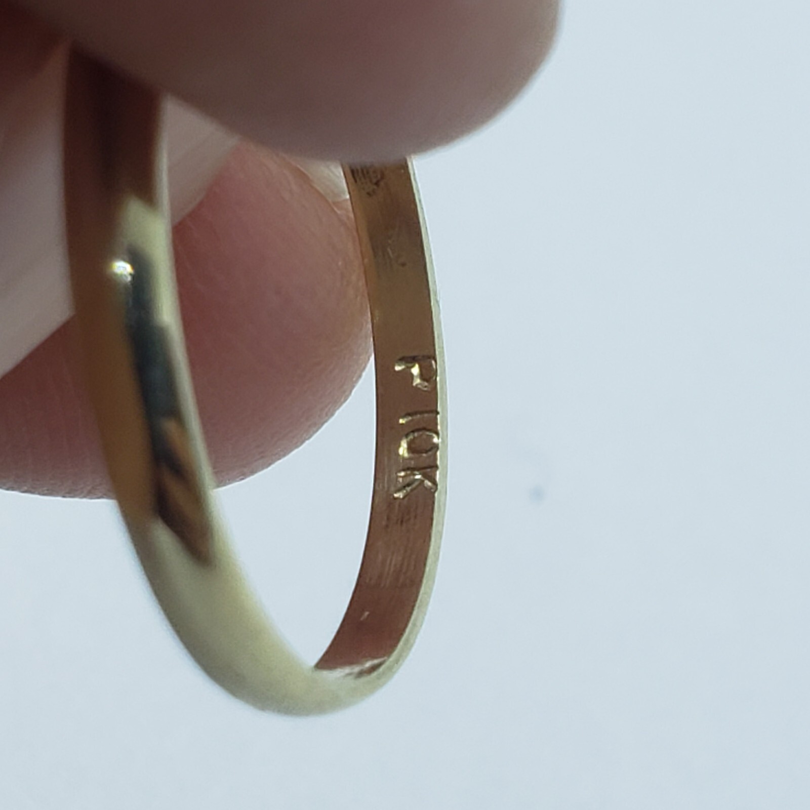 Authentic 10K Solid Yellow Gold Plain Knuckle Band Ring High quality Sizes 2-7.5