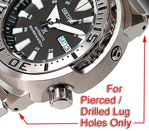 20mm Shoulderless FATBAR Spring Bar 1.2mm Tip End for Seiko Pierced Lug Diver