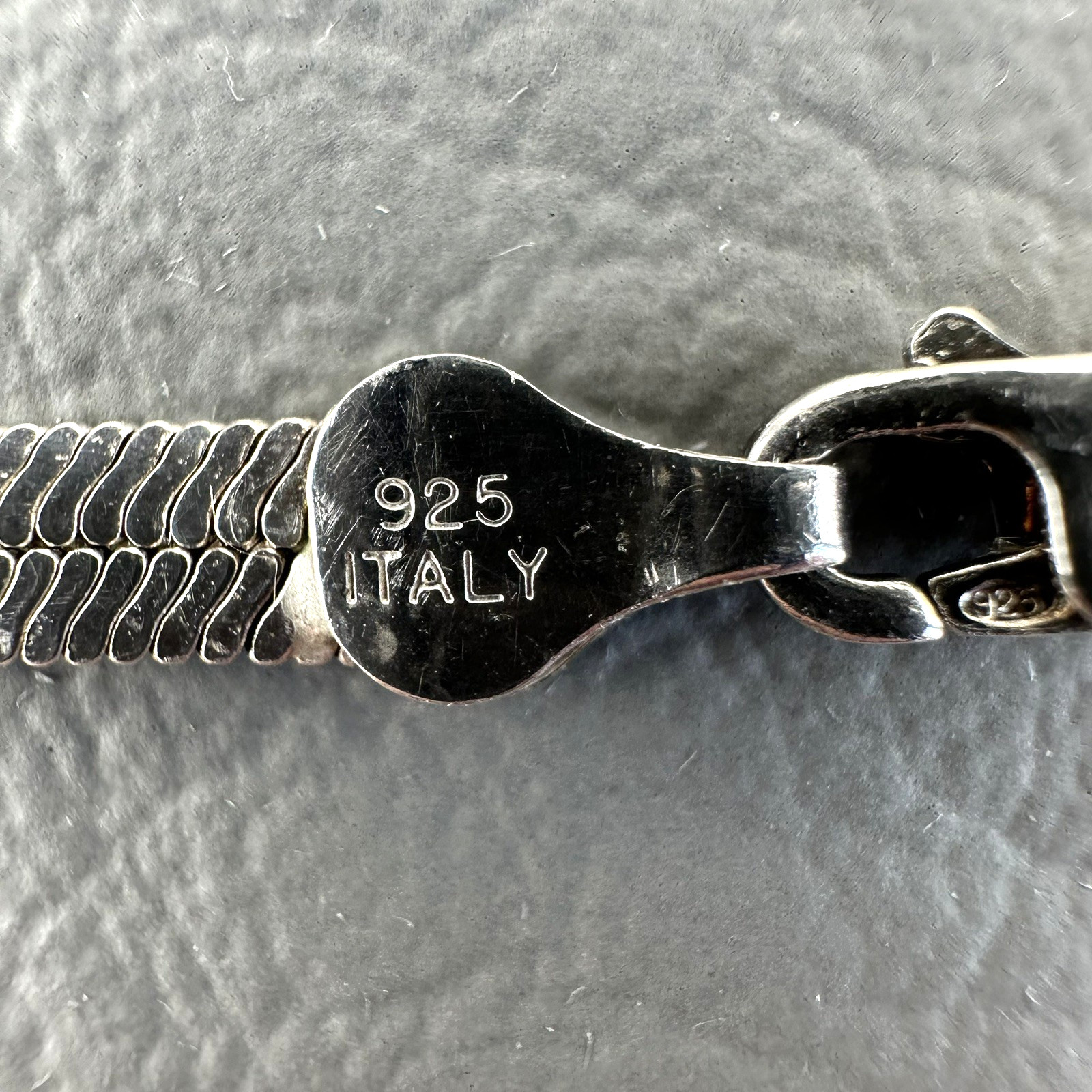 Vintage Sterling Silver Necklace 925 Italy Snake Chain IBB 17g 18″