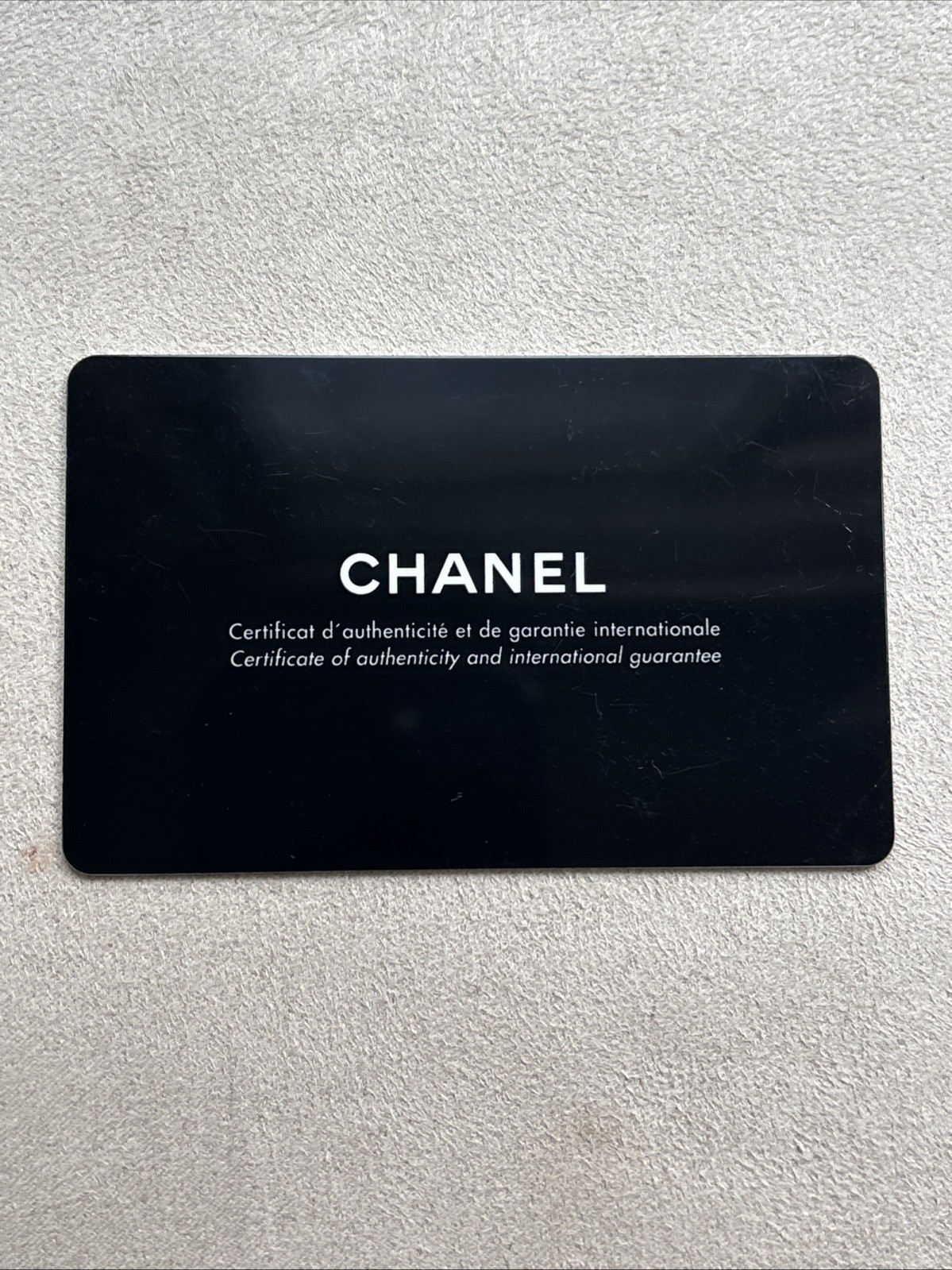 Authentic Chanel Watch Guarantee Warranty Certificate Card Papers Blank Name