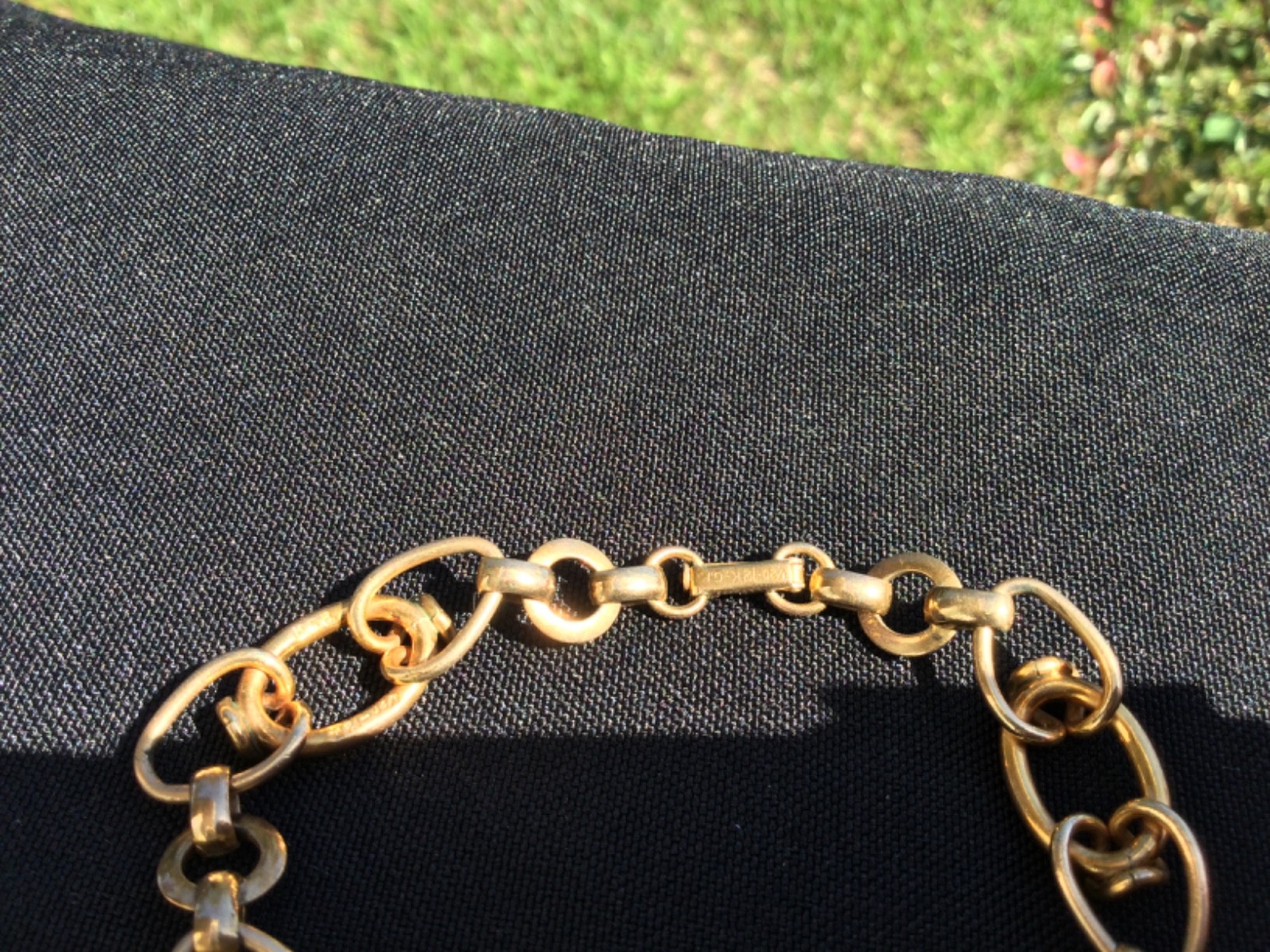 Vintage Mid Century 1/20 12K GF Interlocking Circle Link Chain Bracelet HSB