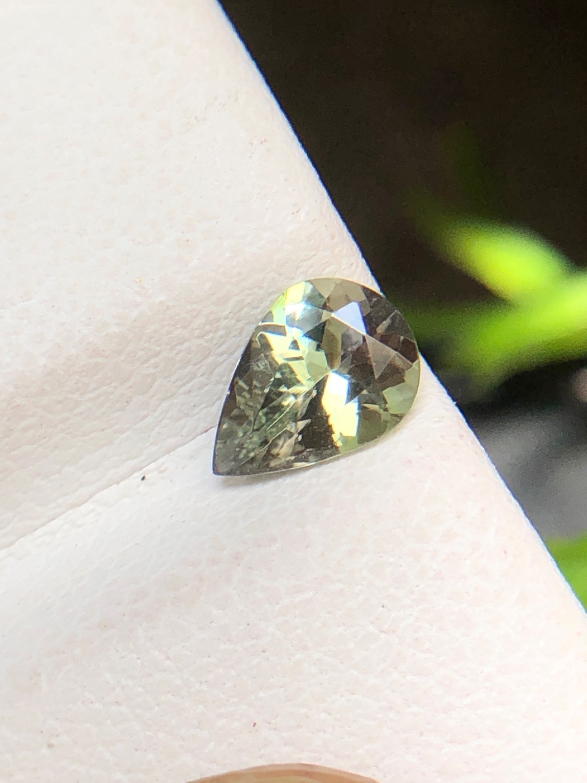 Natural Tanzanite Pear, Golden Purple Color 7×5 MM Faceted Zoisite Gemstone