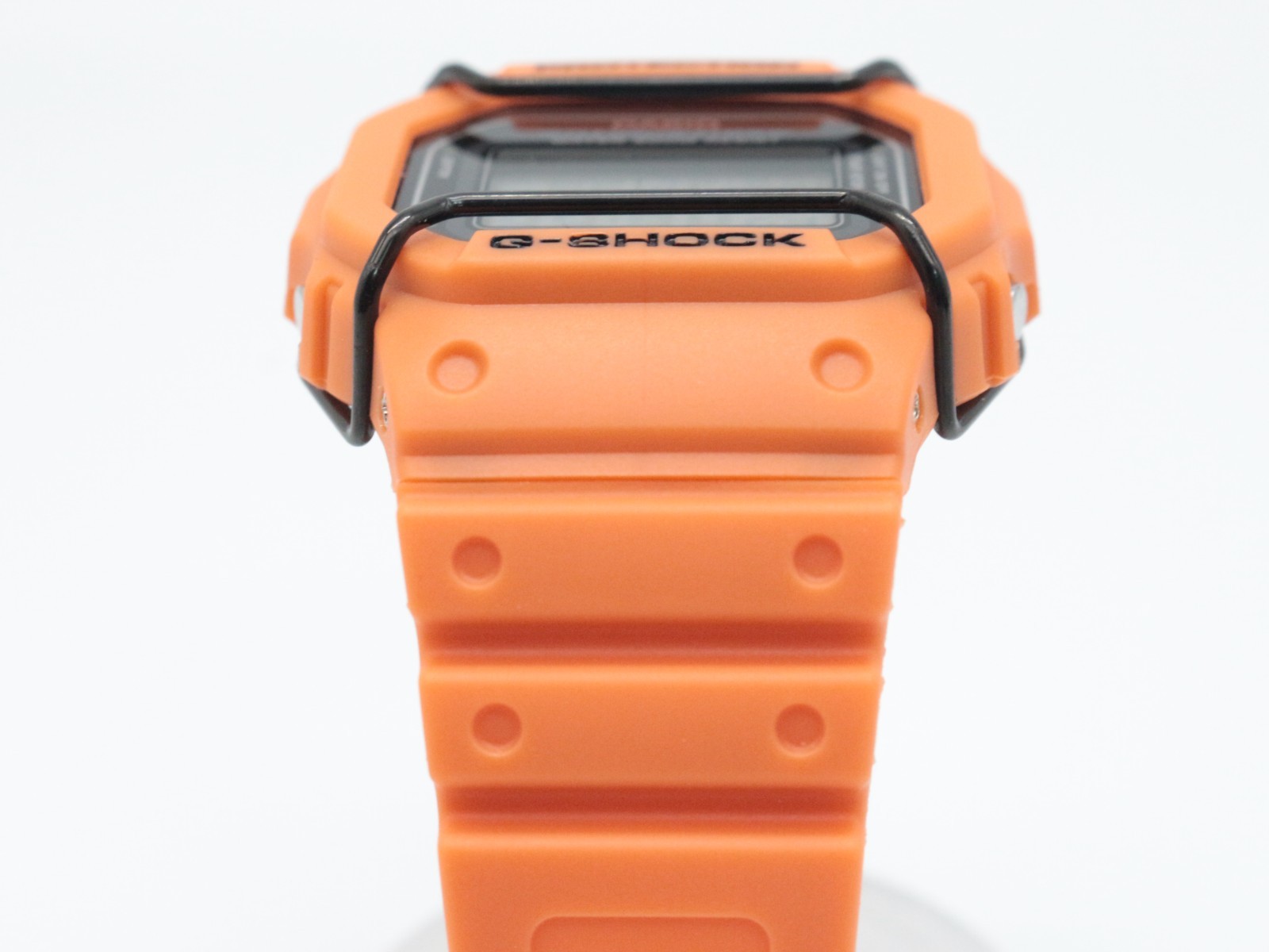 Customized G-SHOCK DW-5600E Orange Bezel Band with Metal Ring Bullbar From Japan