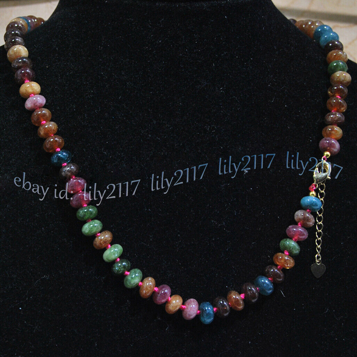 Natural Colorful Tourmaline Rondelle Gemstone Beads Necklace 14-48” 4x6mm 5x8mm