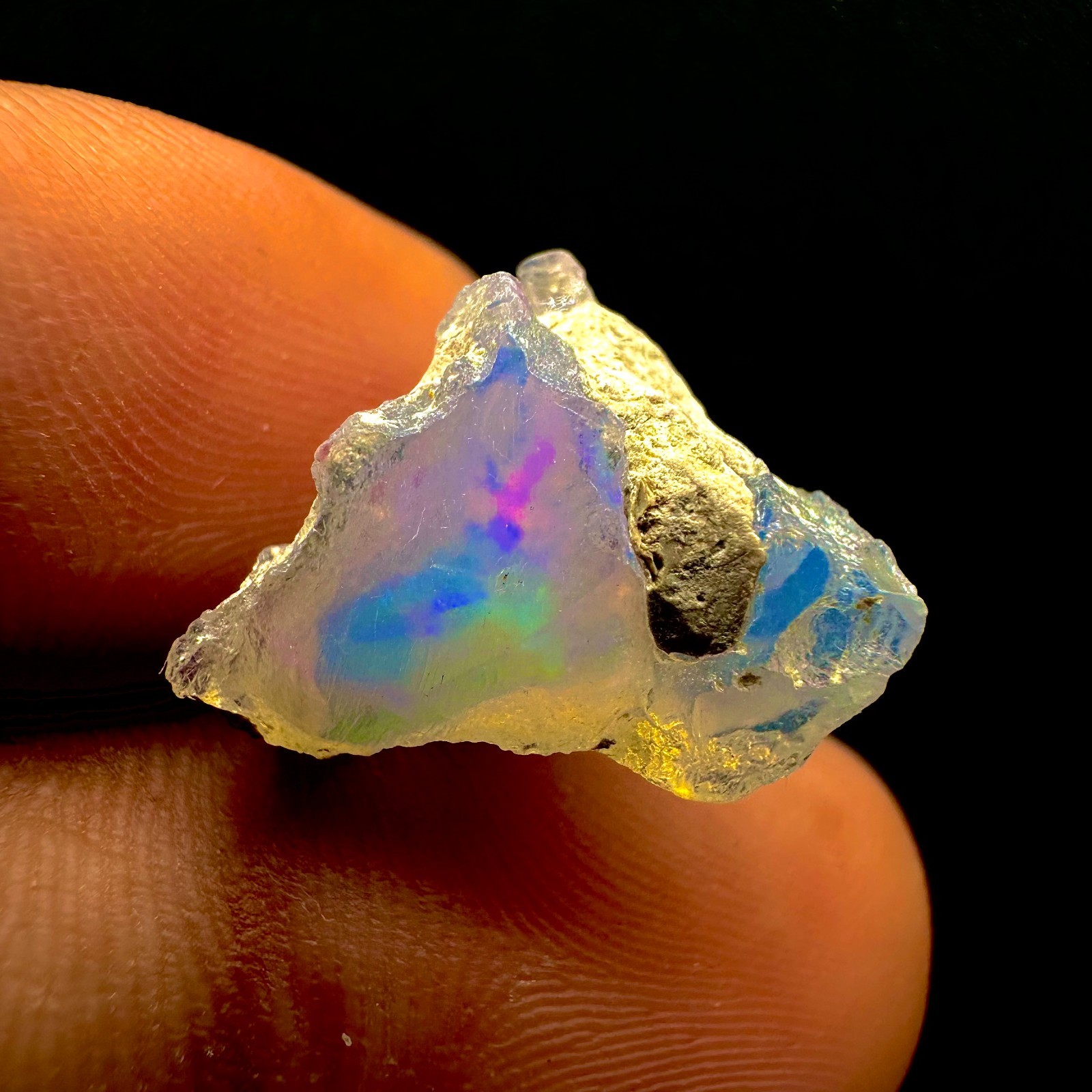 9 CT Natural Ethiopian Opal Rough, Crystal Raw Welo Fire Opal Rough Gemstone