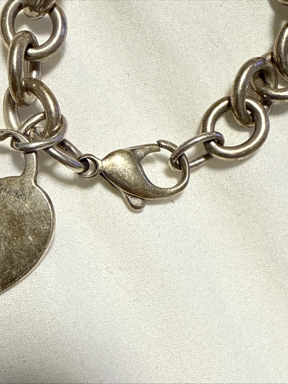 Tiffany & Co. Sterling Silver Heart Tag Bracelet Guaranteed Authentic