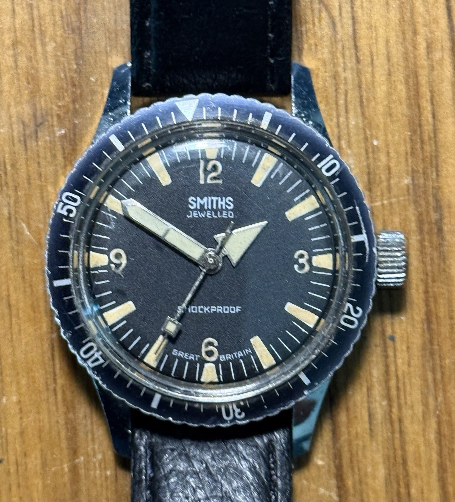 Rare Vintage 32mm Smiths Great Britain Military Diver Watch Manual Wind Cal. 512