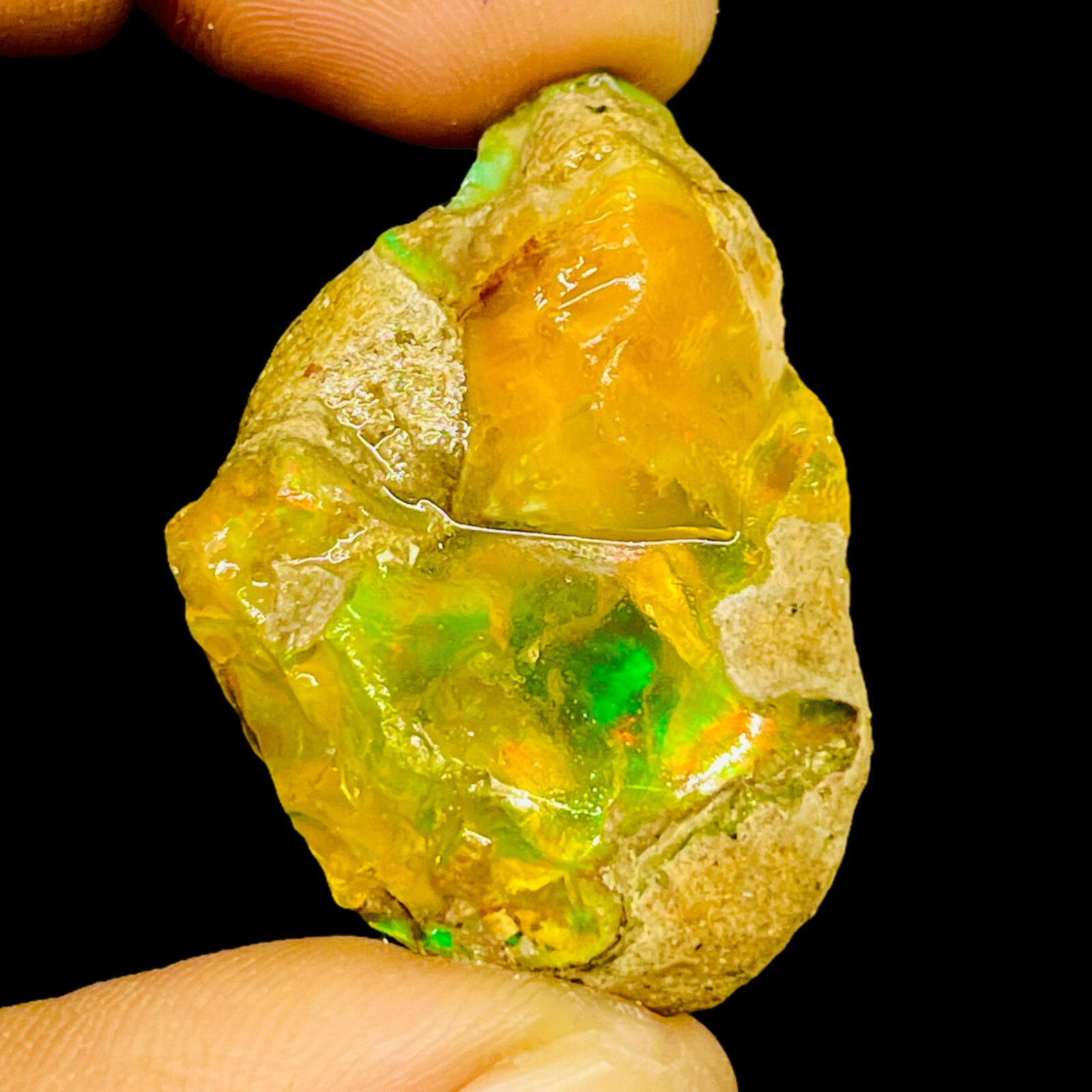 83 Cts Natural Ethiopian Opal Raw Rough 38x26mm Untreated Loose Gemstone