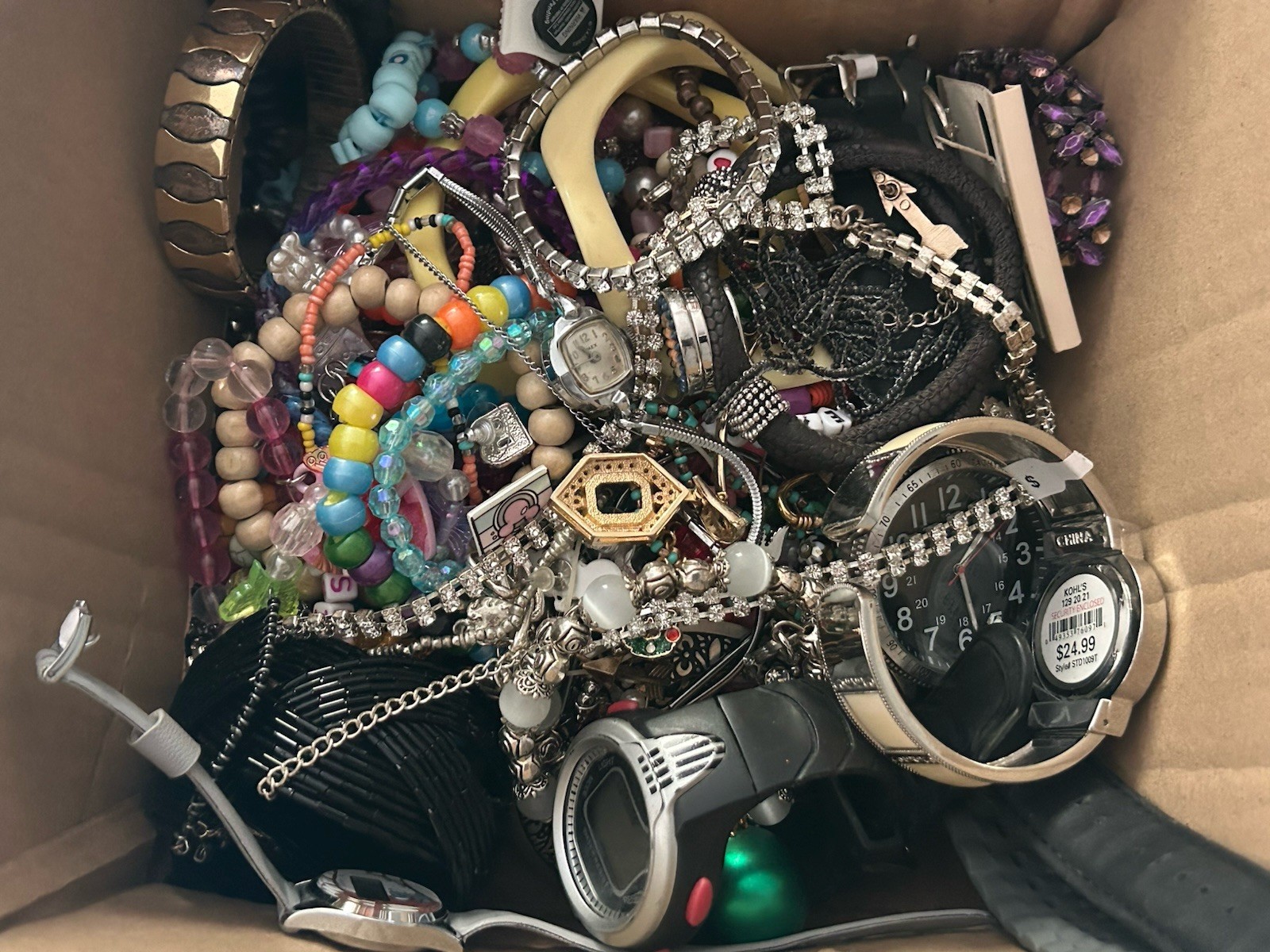 HUGE 5 + Lbs Jewelry WEARABLE Lot Tangled Unsearched VINTAGE ESTATE TREASURE