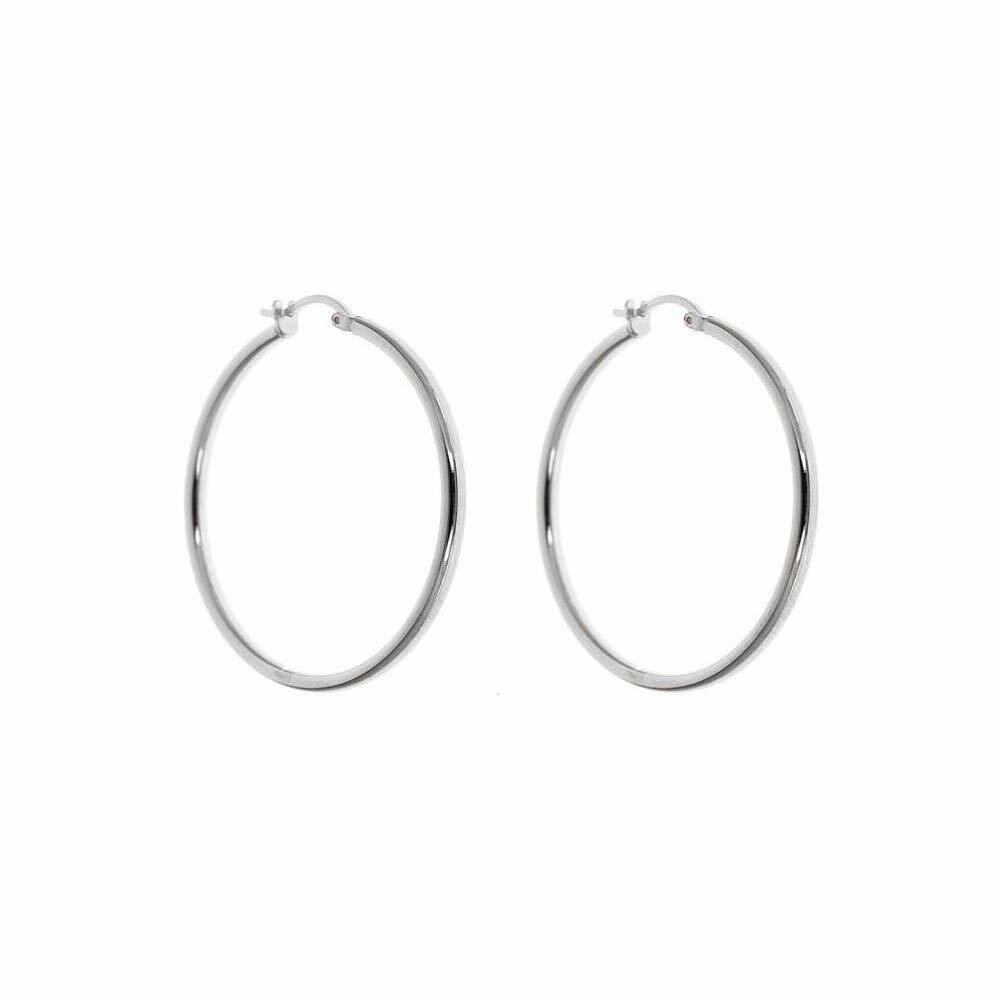 925 Sterling Silver 2MM Hoop Earrings-Unisex French Lock Hoop Earrings 10MM-80MM