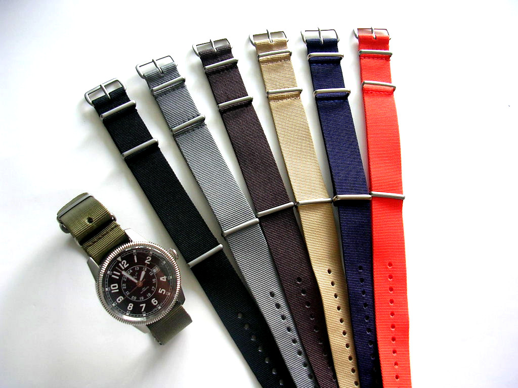24mm NATO g10 Nylon watch band strap utc RAF Stitched Bonded IW SUISSE 18 20 22