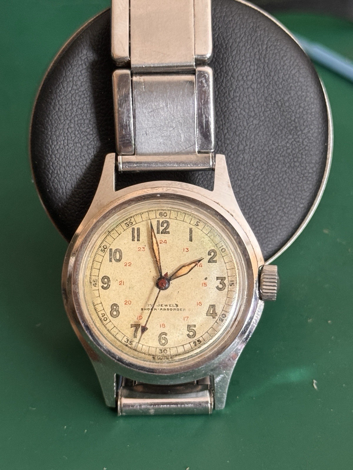Vintage Timor Military Manual Wind Wrist Watch 30mm