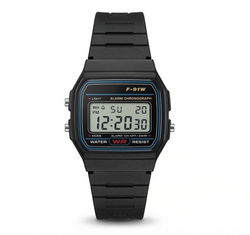 F91W Classic Digital Watch Resin Strap Stopwatch Chronograph Sport Men