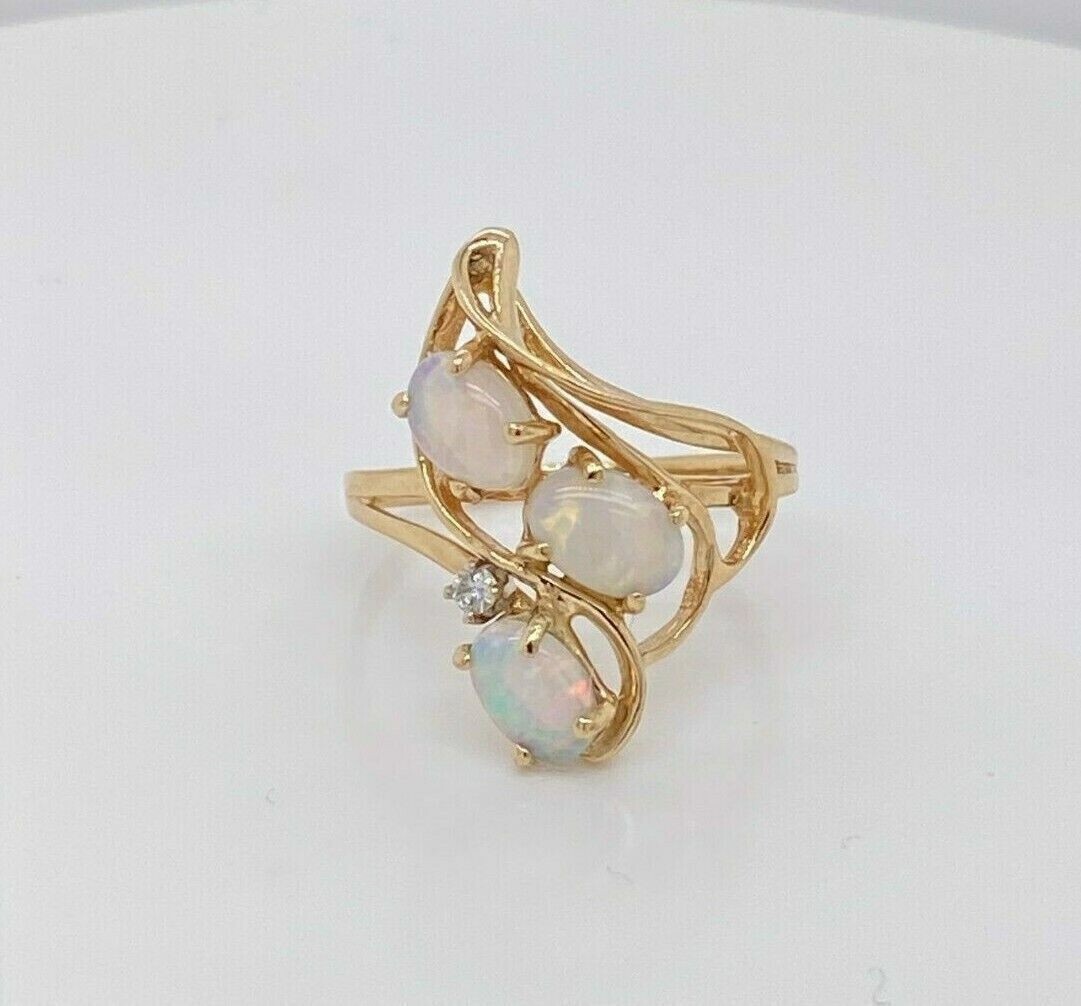 Oval Cut Simulated Fire Opal Gorgeous Wedding Band Ring 14K Yellow Gold Plated