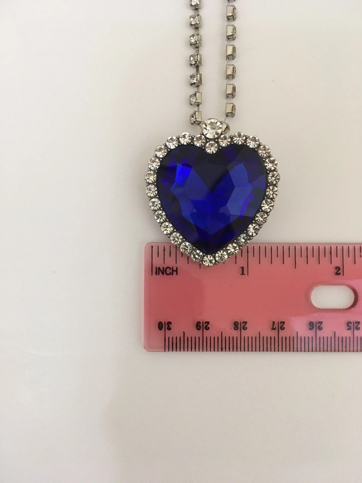 Titanic Heart Of the Ocean Women Blue Crystal Necklace with Luxury Velvet Bag