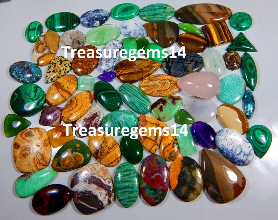 All Kind Semi Precious Loose Gemstone 250 Crt Wholesale Lot Natural Mix Cabochon