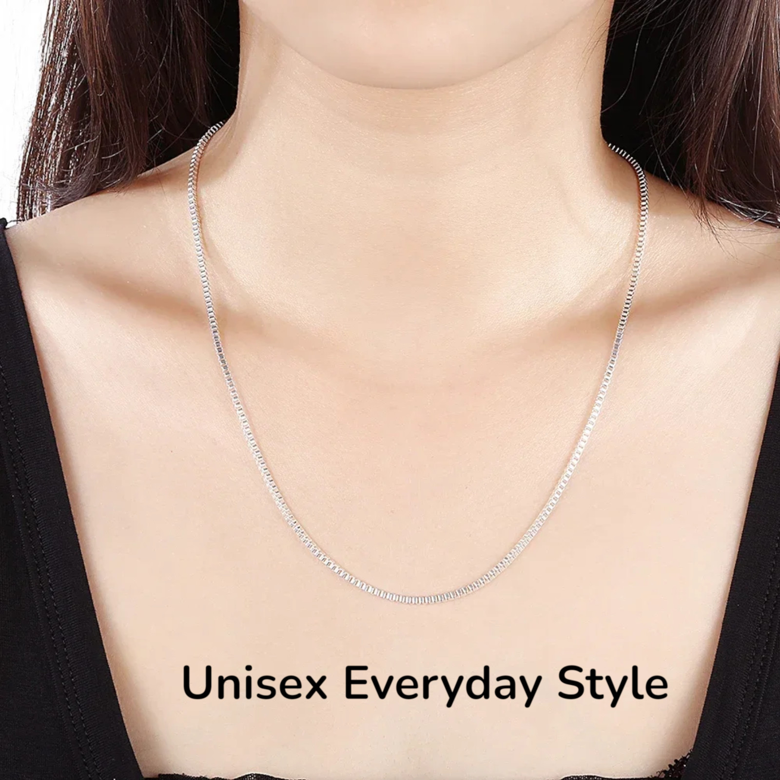 925 Sterling Silver Necklace 16/18/20/22/24 inches fine 1.5MM Box chain
