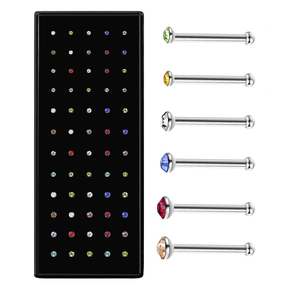 240x Stainless Steel Nose Studs Rings Piercing Pin Body Jewelry Nose Studs Rings