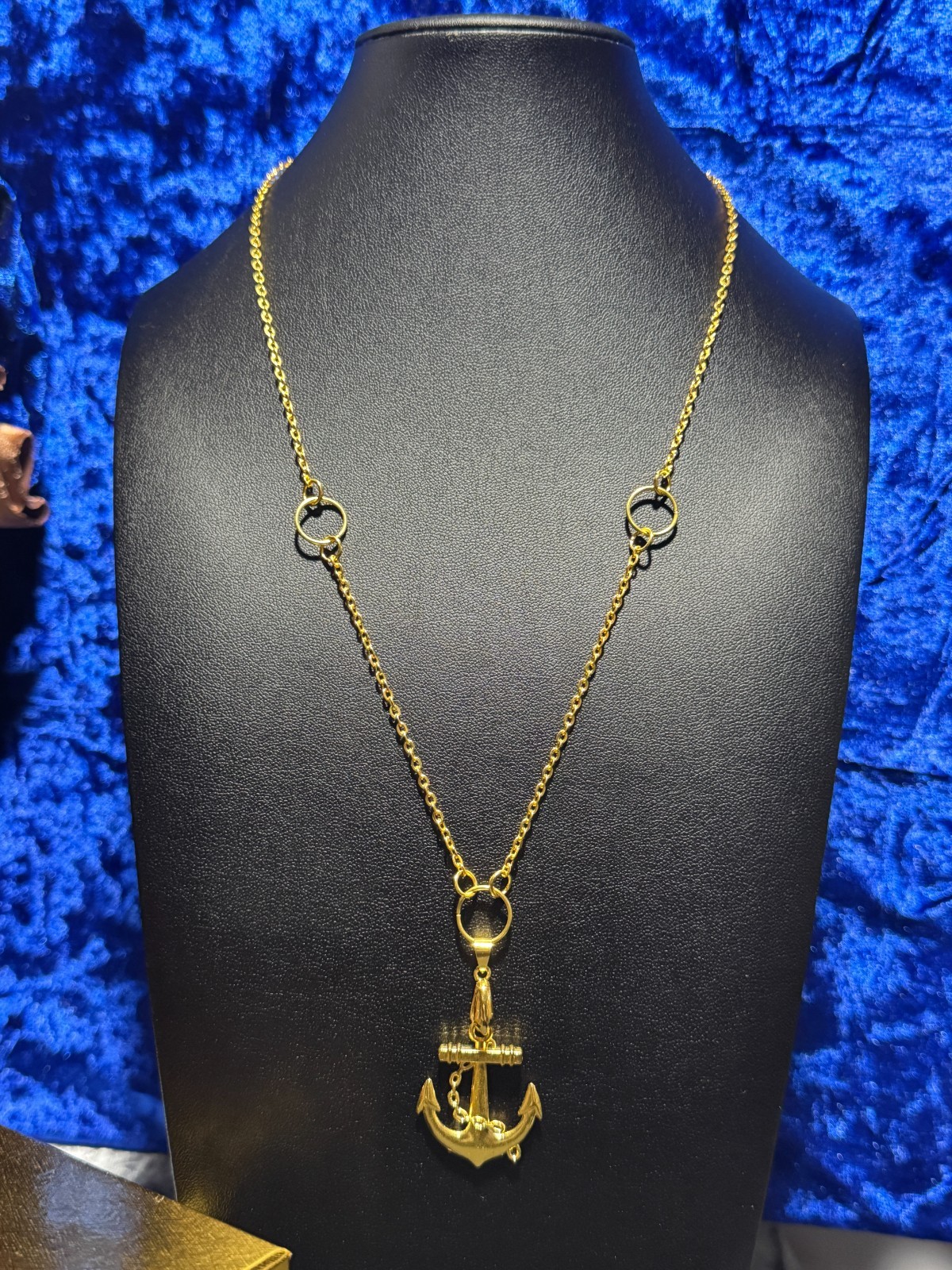 Anchor Pendent Necklace Gold or Platinum Color 20″ or 24″