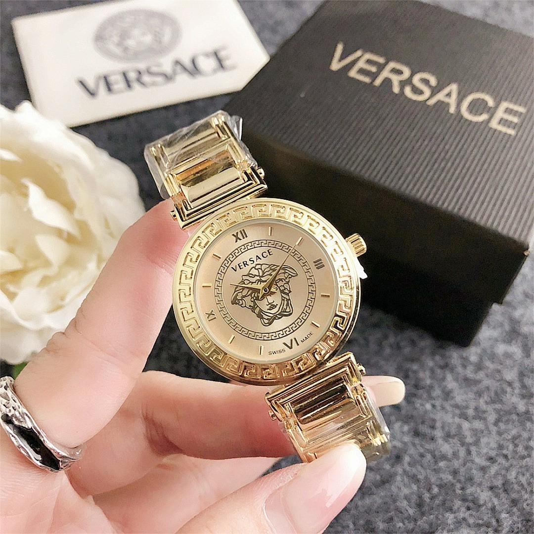 Versace Women’s Elegant Quartz Watch – 32mm Dial, Alloy Band with Box