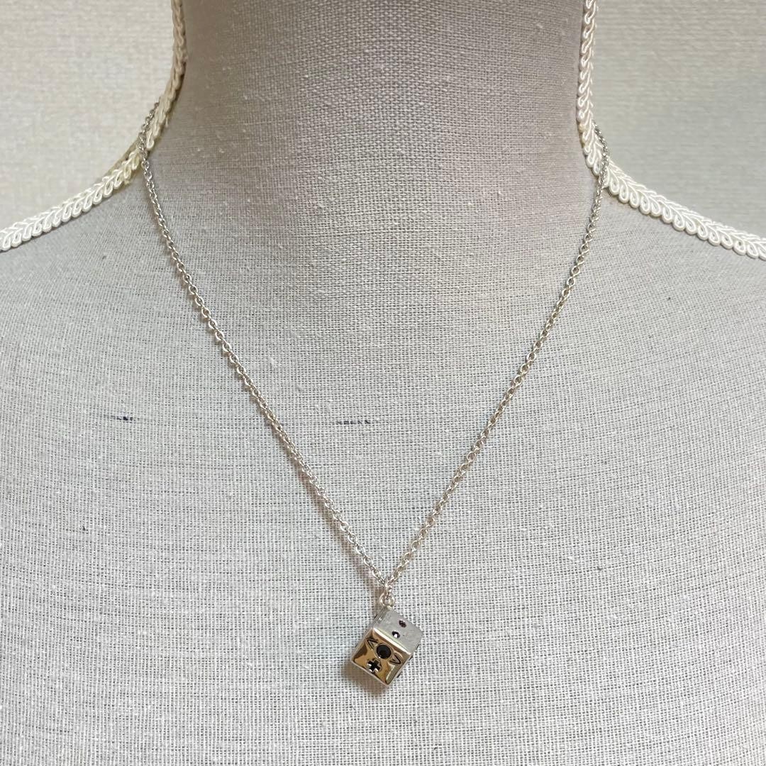 Vivienne Westwood Necklace Dice Silver 40-45cm w/Pouch NO BOX