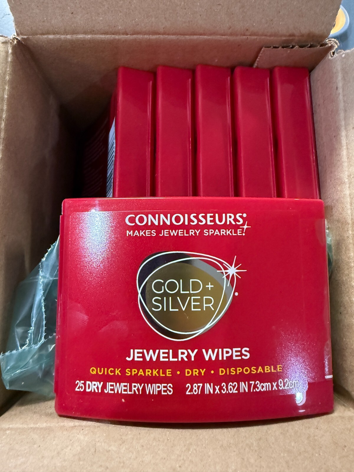 WHOLESALE LOT OF 6: Connoisseurs Jewelry Wipes Gold and Silver Cleaner 25 Count