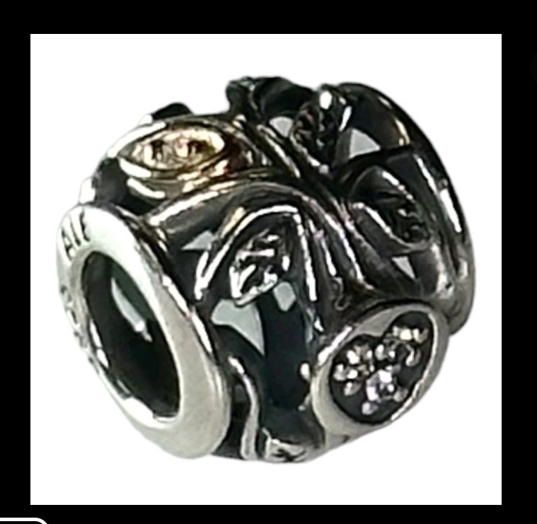 Pandora Two Tone Silver & 14k Gold Family Tree Charm 791205CZ