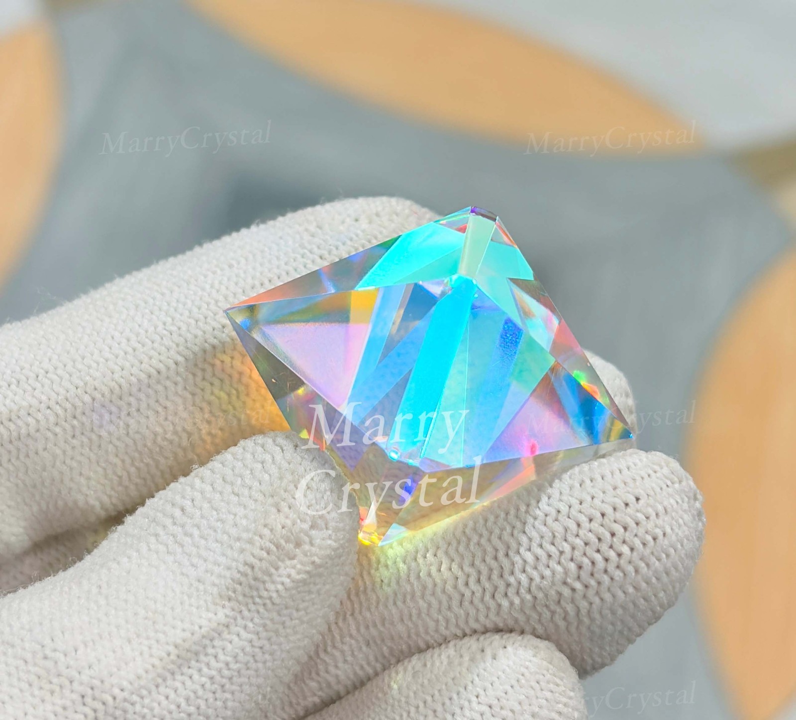 100 Ct Mystic Opal Glass Pendant Fancy Multi-Color Loose Gemstone