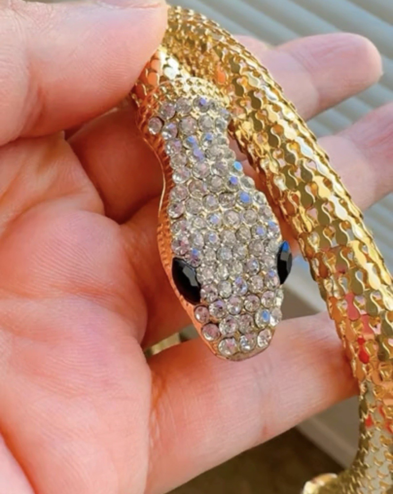 New Fashion Gold Tone Snake Shape Necklace