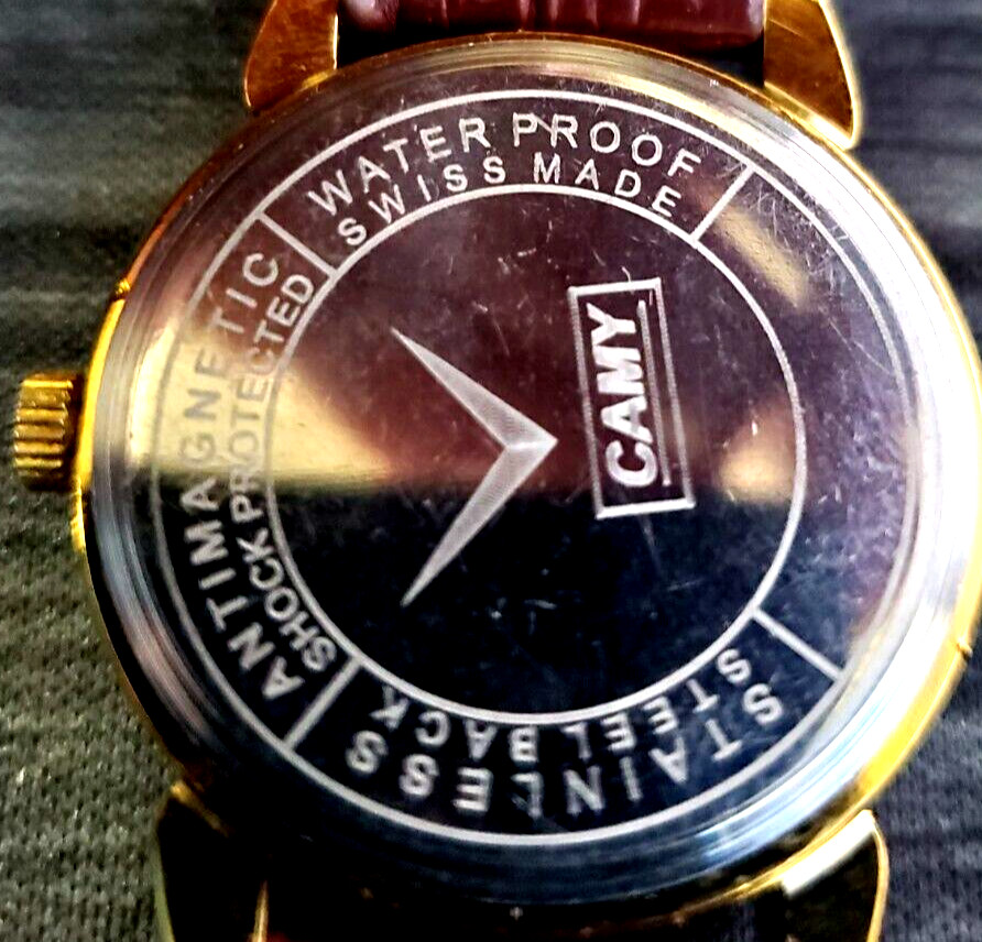 RARE Camy Geneve Mechanical Swiss Watch Restored Serviced GLD-BLK-BLK****