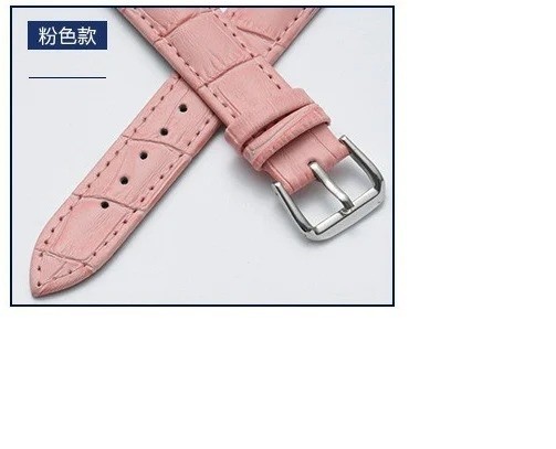 Leather Watchbands Women’s Genuine Leather Watchband Buckle Band Black Brown Whi